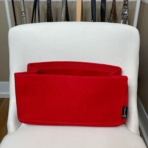 Red Felt Purse Organizer Insert for Gucci Ophidia Medium Designer Tote Handbag